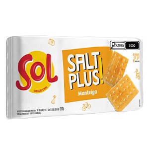 Biscoito SALT PLUS Sabor Manteiga