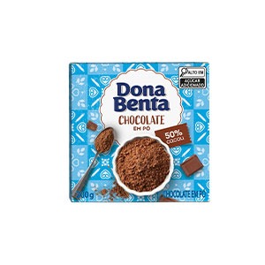 Chocolate em pó solúvel com 50% de cacau –  Dona Benta